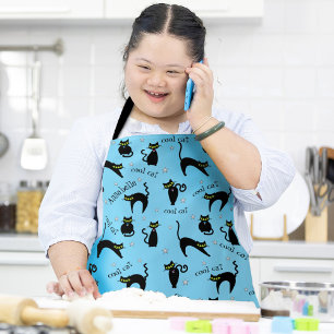 Mod Black Cats Individuelle Name und Phrase Medium Schürze