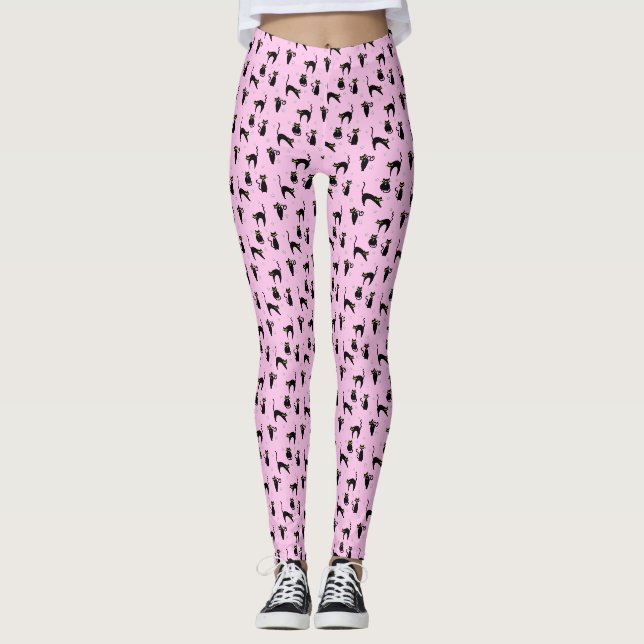 Mod Black Cats Leggings (Vorderseite)