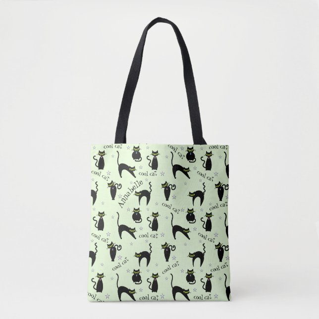 Mod Black Cats Personalisiert Tasche (Vorderseite)