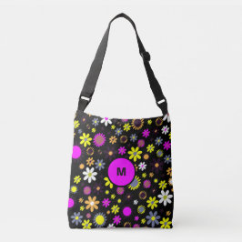 Mod Black Floral Tragetaschen Mit Langen Trägern