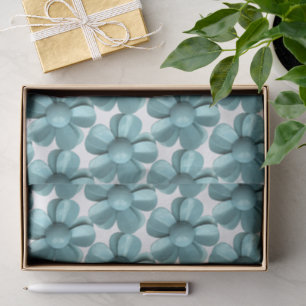 MOD Blaue Gänseblümchen-Blume - Retro 60er Sommerh Seidenpapier