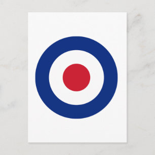 MOD Blue Red and White Post Card   MOD Geschenke Postkarte