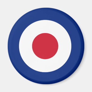 MOD Blue Red and White Round Magnet MOD Geschenk