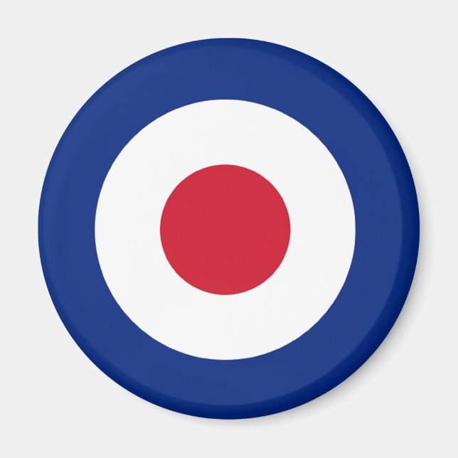 MOD Blue Red and White Round Magnet | MOD Geschenk (Vorne)