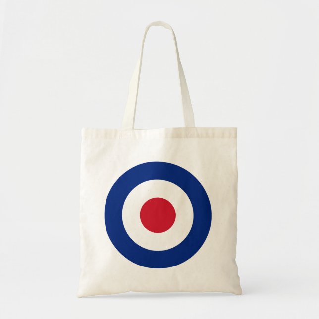 MOD Blue Red and White Square Totbeutel | MOD Gesc Tragetasche (Vorne)