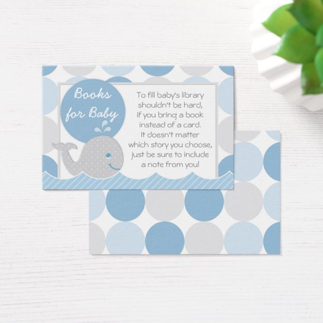Mod Blue Whale Baby Showkarte (Schreibtisch)