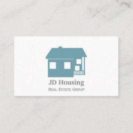 Mod Blue White Classy Cartes d'affaires immobilièr
