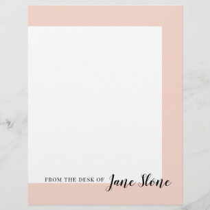Mod Blush Rand Briefbogen
