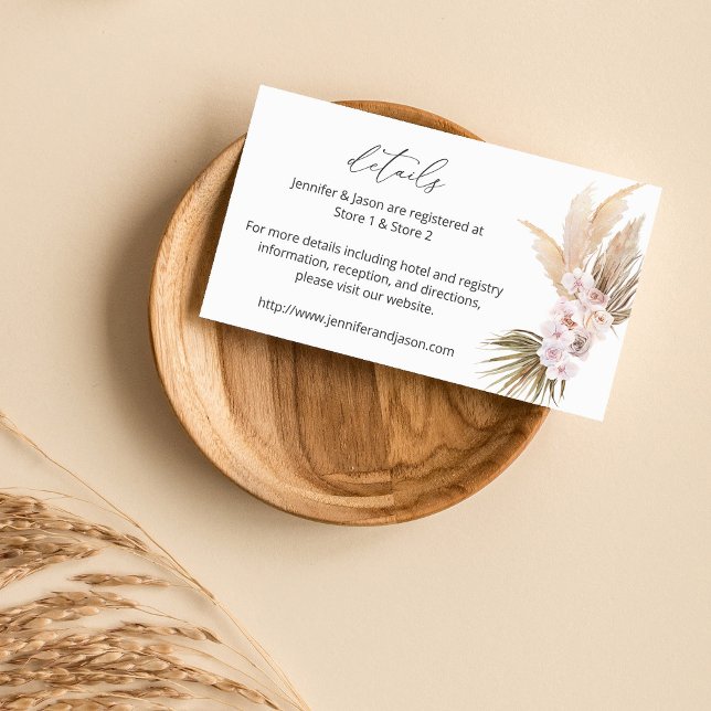 MOD Boho Pampas Grass Beach Blumendetails SM Begleitkarte (Von Creator hochgeladen)