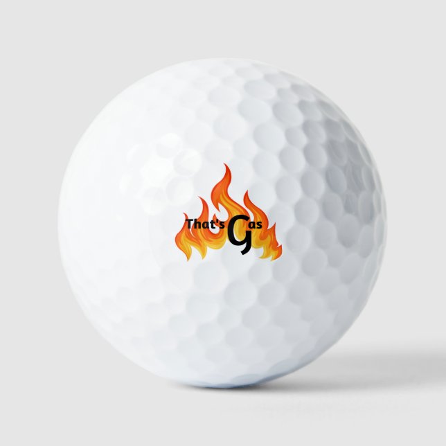 Mod, Bold, Orange & Yellow Flame Graphic Golf Ba Golfball (Vorderseite)
