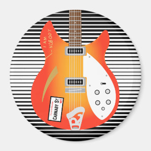 Mod Brit Pop Art Gitarre Kühlschrank Magnet