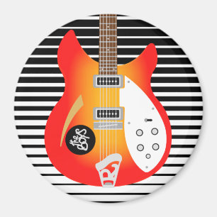 Mod Brit Pop Art Gitarre Kühlschrank Magnet