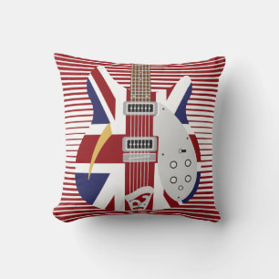 Mod Brit Pop Art Union Jack Gitarre Kissen