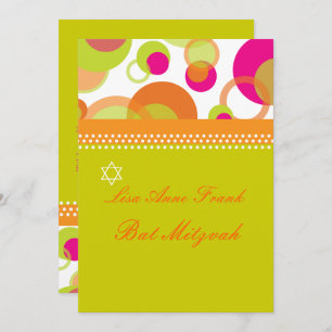 MOD BUBLES/RETRO INVITATION BAT MITZVAH