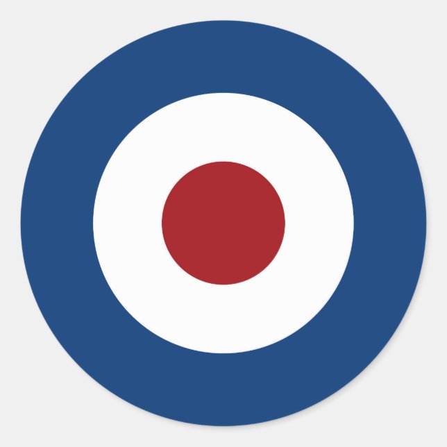 Mod Bullseye-Bogenziel Runder Aufkleber (Vorderseite)