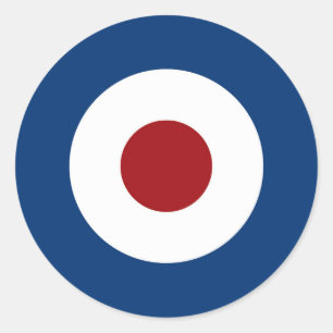 Mod Bullseye-Bogenziel Runder Aufkleber