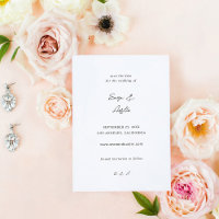 MOD Calligraphy Save the Date Invitation