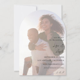 MOD Calligraphy w Duo Foto Save the Date Arc Einladung