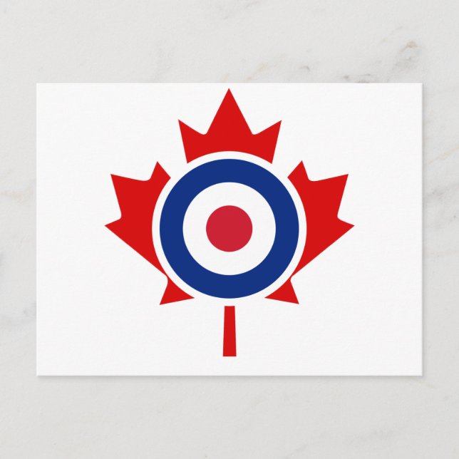 Mod Canada Curling Hockey Target Roundel Postkarte (Vorderseite)