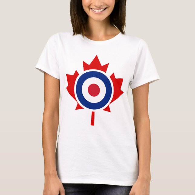 Mod Canada Curling Hockey Target Roundel T-Shirt (Vorderseite)