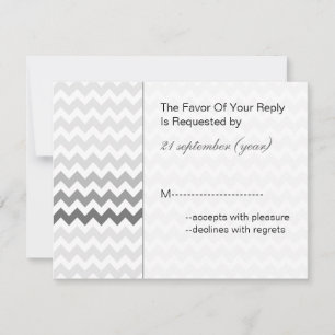Mod chevron gris Ombre mariage rsvp