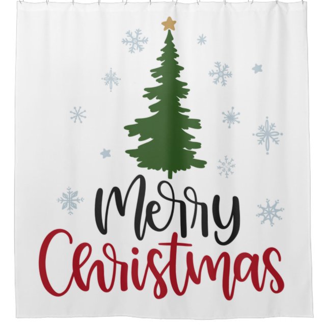 "MOD CHRISTMAS TREE" SHOWER CURTAT DUSCHVORHANG (Vorderseite)
