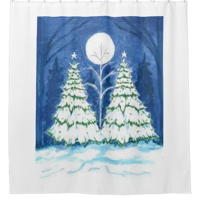 "MOD CHRISTMAS TREE" SHOWER CURTAT DUSCHVORHANG (Vorderseite)