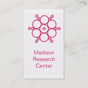 Mod Circles Business Card, Magenta Visitenkarte