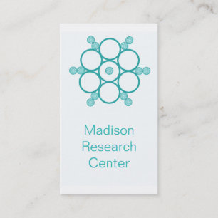 Mod Circles Business Card, Türkis Visitenkarte