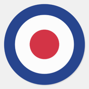 Mod - Classic Roundel - Ziel für das Bogenschießen Runder Aufkleber