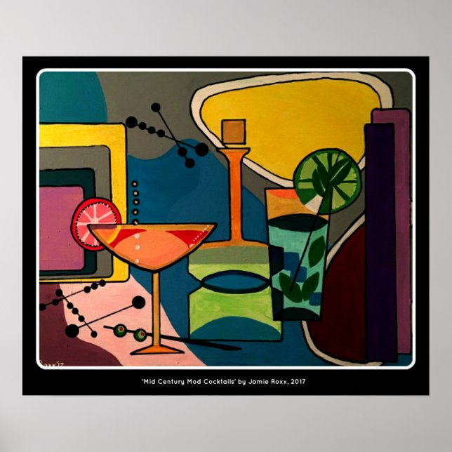 "Mod Cocktails" aus dem Mittelalter auf einem Bild Poster (Vorne)