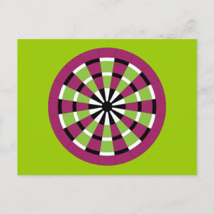 Mod Dartboard Postkarte