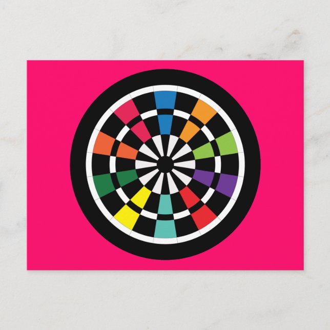 Mod Dartboard Postkarte (Vorderseite)