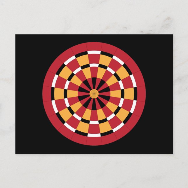 Mod Dartboard Postkarte (Vorderseite)