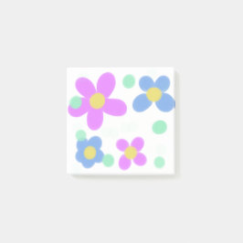 Mod Dots Blumendruck Post-it Klebezettel