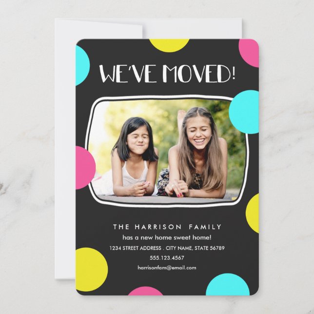 Mod Dots Foto Bewegende Ankündigung (Vorderseite)