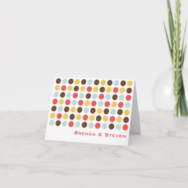 Mod dots white sleek modernen Kreis Vielen Dank Dankeskarte (Vorderseite)