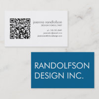 Mod dunkelblaue QR CODE Geschäfts-Karte