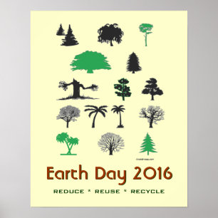 Mod Earth Day 2016 Reduce Reuse Recycle Poster