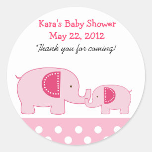 Mod Elephants Rosa Sticker
