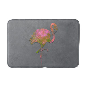 Mod Farbig Sommer Flamingo Chic Modern Grau Badematte