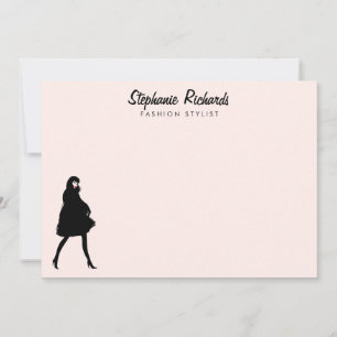 Mod Fashion Girl Boutique Carte pour notes plat ro