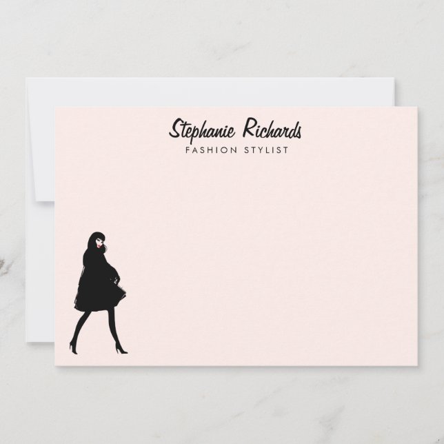Mod Fashion Girl Boutique Carte pour notes plat ro (Devant)
