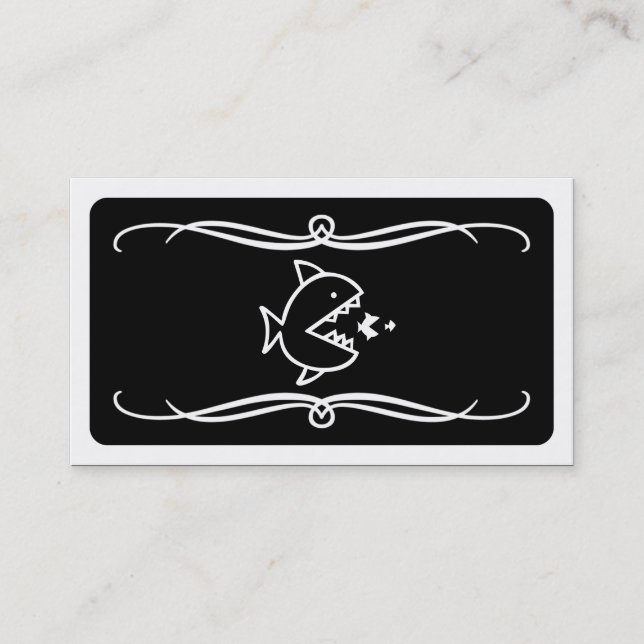 Mod Fisch essen Fisch (Farbe anpassbar) Visitenkarte (Vorderseite)