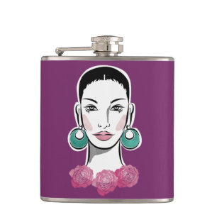 Mod Fleur 1960er-Frau Flachmann