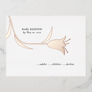MOD FOIL TULIP WEDD RSVP CARD FOLIEN FEIERTAGSPOSTKARTE