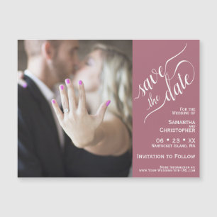 Mod Foto Wedding Save the Date Dust Rose Magnet