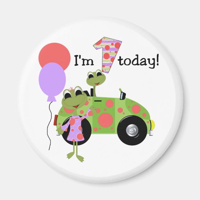 Mod Frogs 1. Geburtstag Magnet (Vorne)