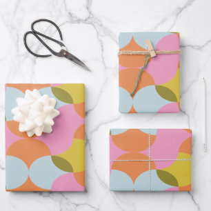 Mod für Abstrakte geometrische Formen des Mittelj Geschenkpapier Set