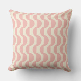 Mod geometric shape in pink and cream pattern kissen